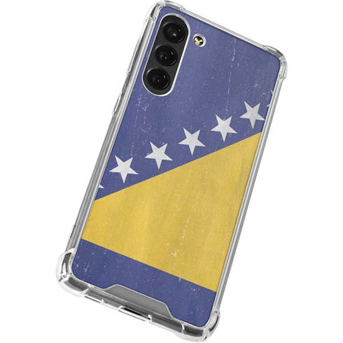 Bosnia and Herzegovina Flag Distressed Galaxy S23 Plus Clear Case
